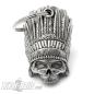 Preview: 3D Indian Skull Biker-Bell Häuptling Totenkopf Motorrad Glöckchen Ride Bell Geschenk